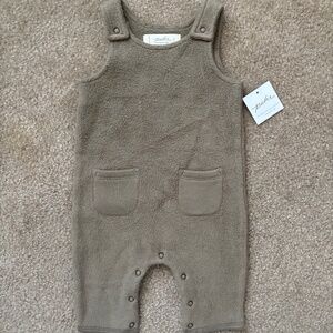 Pehr - Teddy Fleece Overall - Stone / 3 - 6 mos.